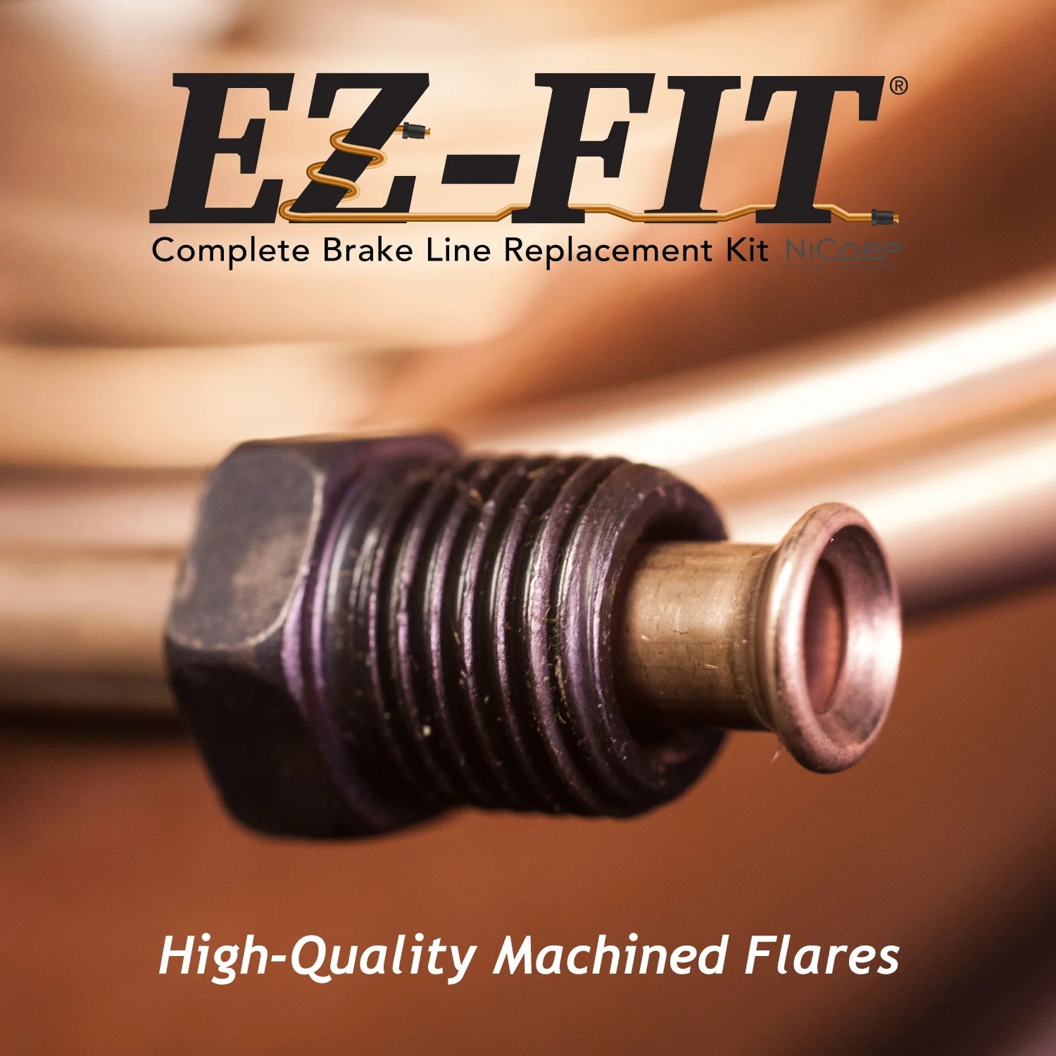 EZ-Fit NiCopp Brake Line 1/4" x 74" – Pre-Flared 1/2-20 I & 1/2-20 I - Image 3