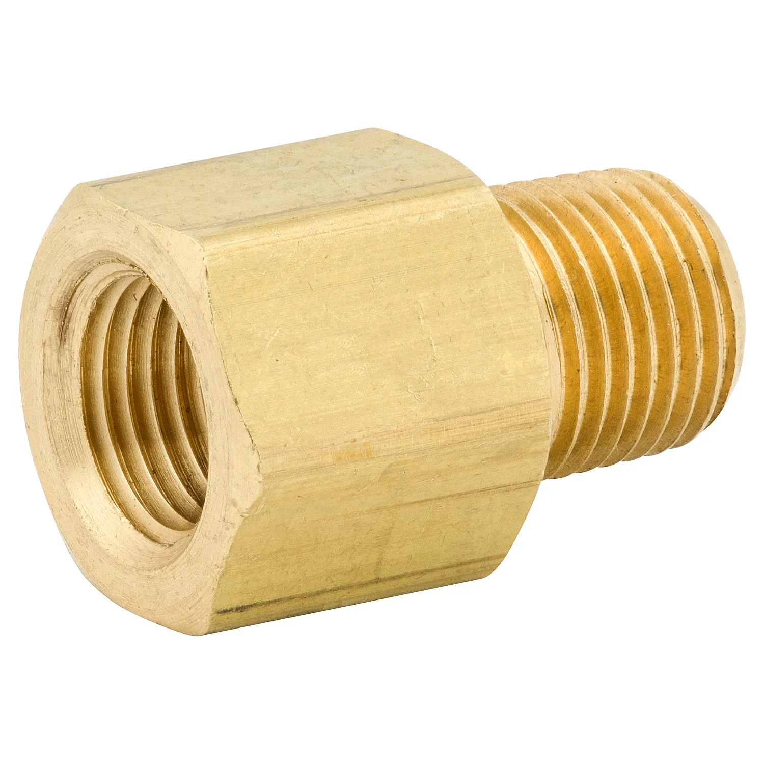 Adapter, Brass, 1/8 NPTM, 1/8 NPTF, Bag of 1