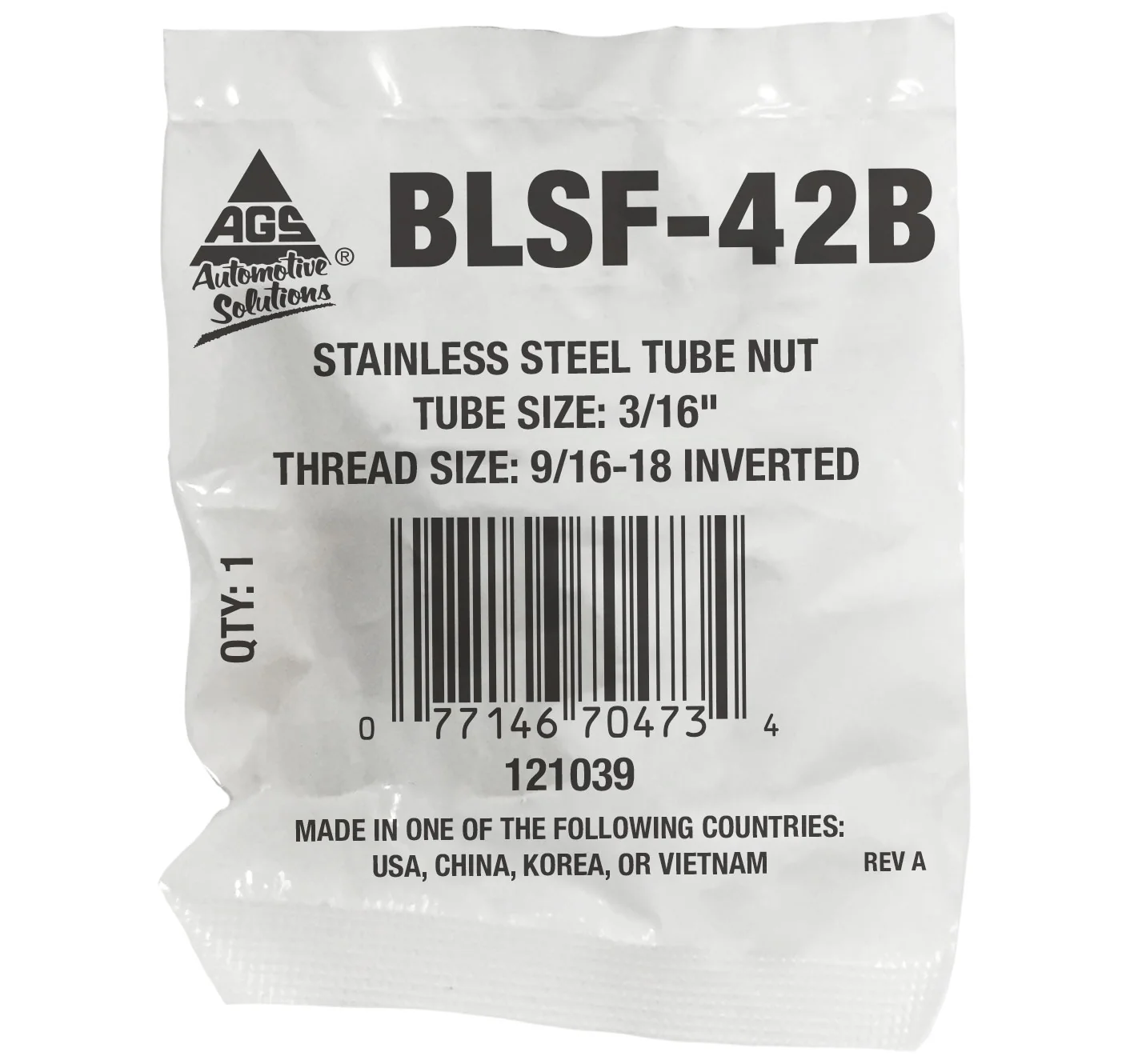 Stainless Steel Tube Nut  (9/16-18 Inverted) - Image 2