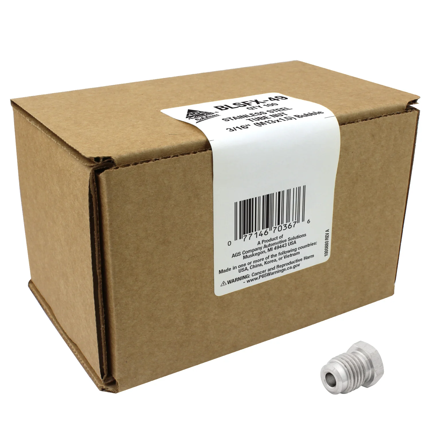 Stainless Steel Tube Nut 3/16" (M13x1.5 Bubble) - Image 3