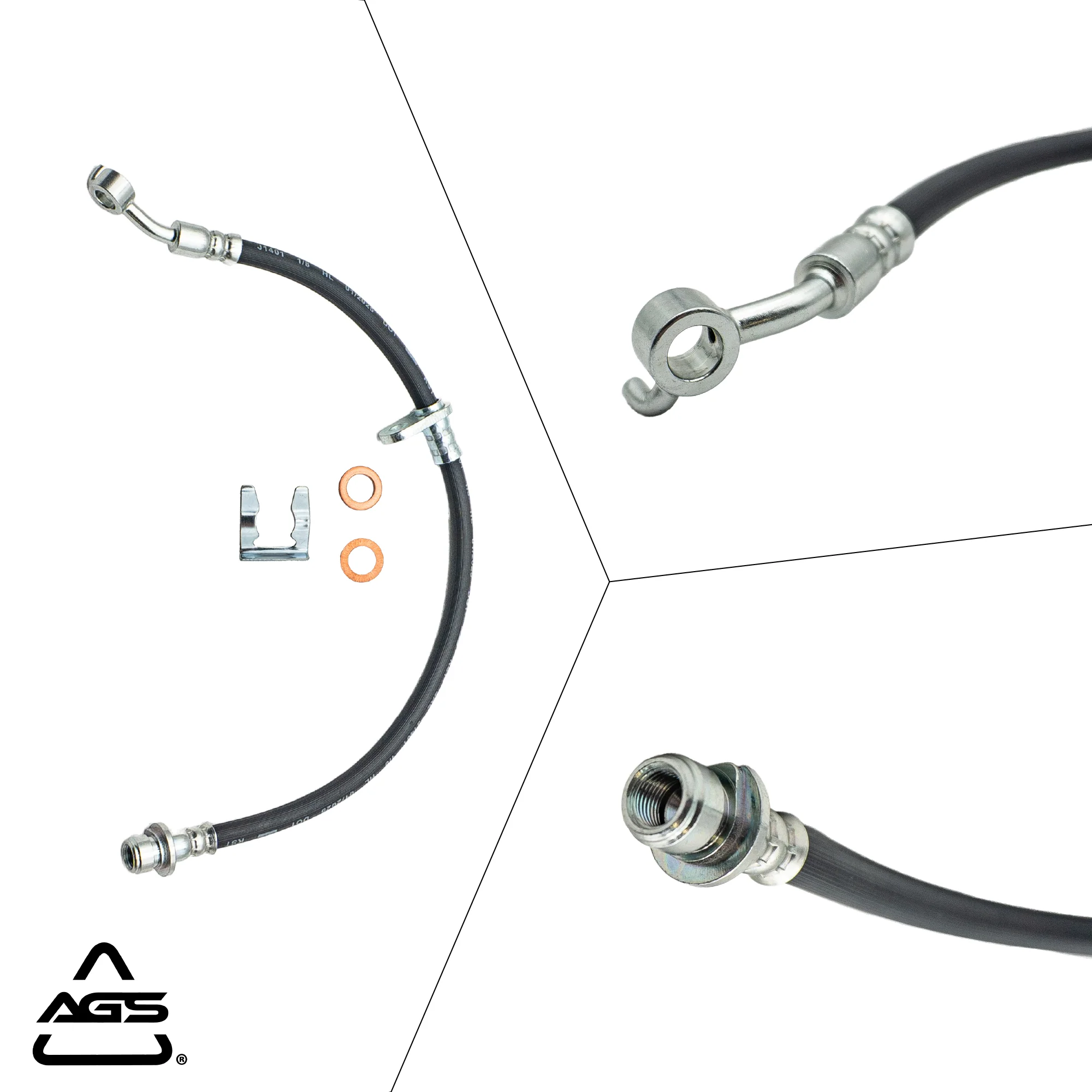 2008-2014 Acura TSX / Honda Accord Rear Right Rubber Brake Hose | AGS-KT40588