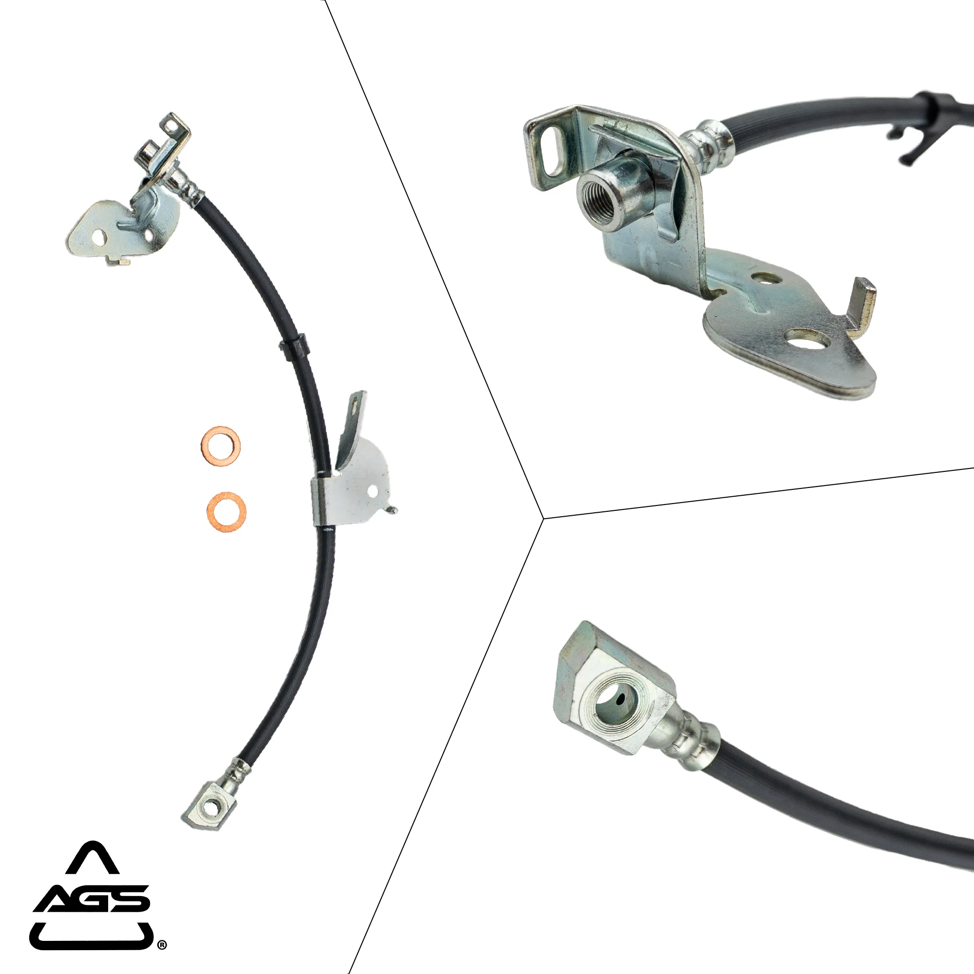 2009 Ford F-150 & Lobo Front Left Rubber Brake Hose | AGS-KT60190
