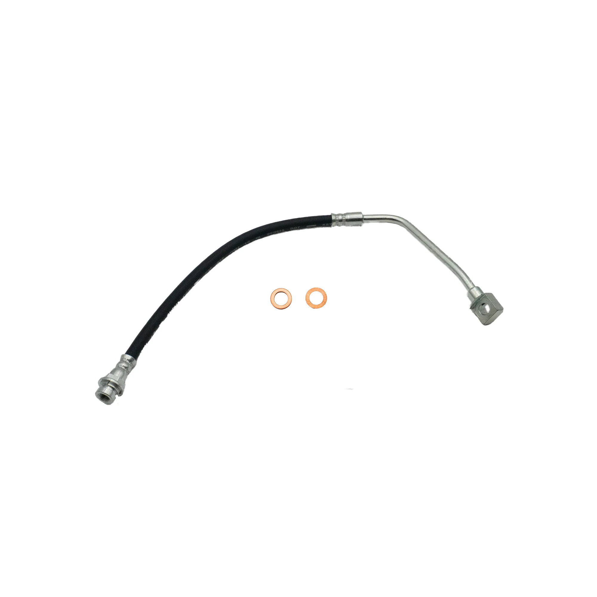 1988-2000 Multi-Vehicle Application Front Right Rubber Brake Hose | AGS-KT70413 - Image 2