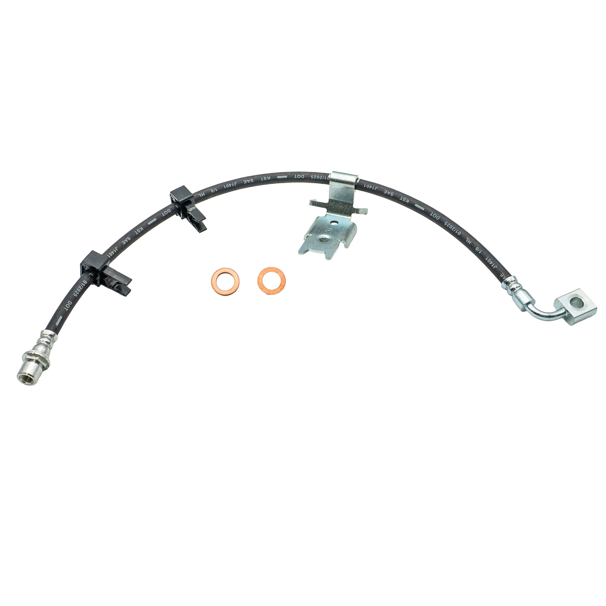 2005-2011 Chrysler 300, Dodge Challenger +2 More Front Right Rubber Brake Hose | AGS-KT80298 - Image 2