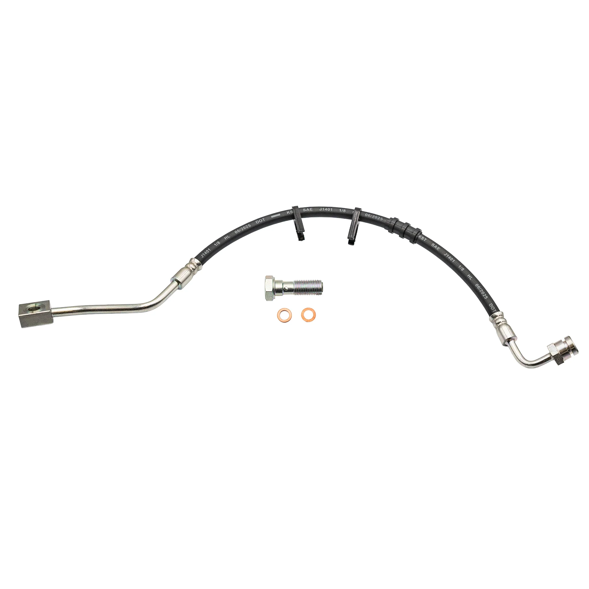 2008-2023 Multi-Vehicle Application Front Left Rubber Brake Hose | AGS-KT60099