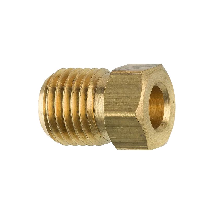 Brass Tube Nut, 3/16" Tube (3/8-24 Inverted)