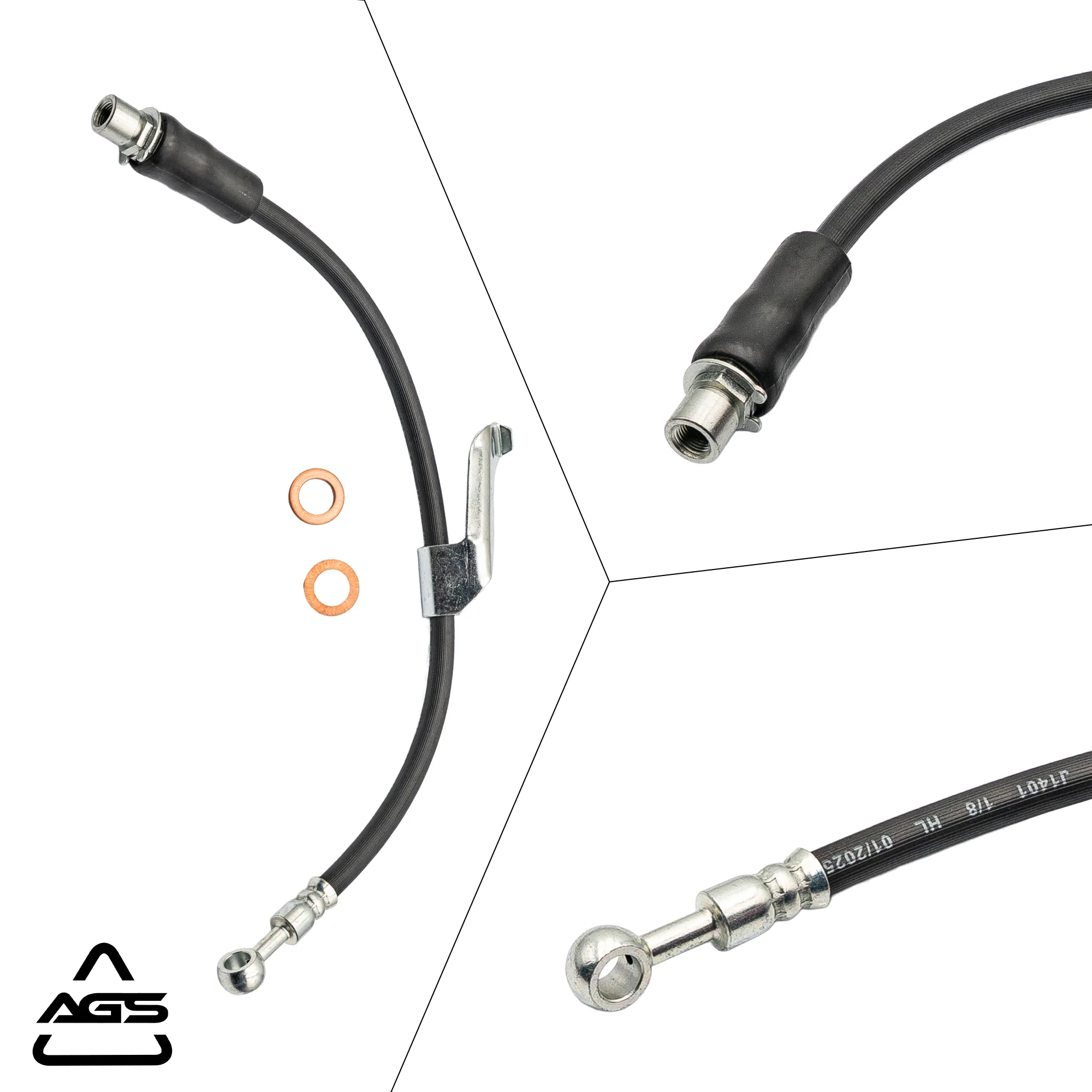 2007-2011 Chevrolet Captiva Sport, Chevrolet Equinox +1 More Front Right Rubber Brake Hose | AGS-KT70596N - Image 4