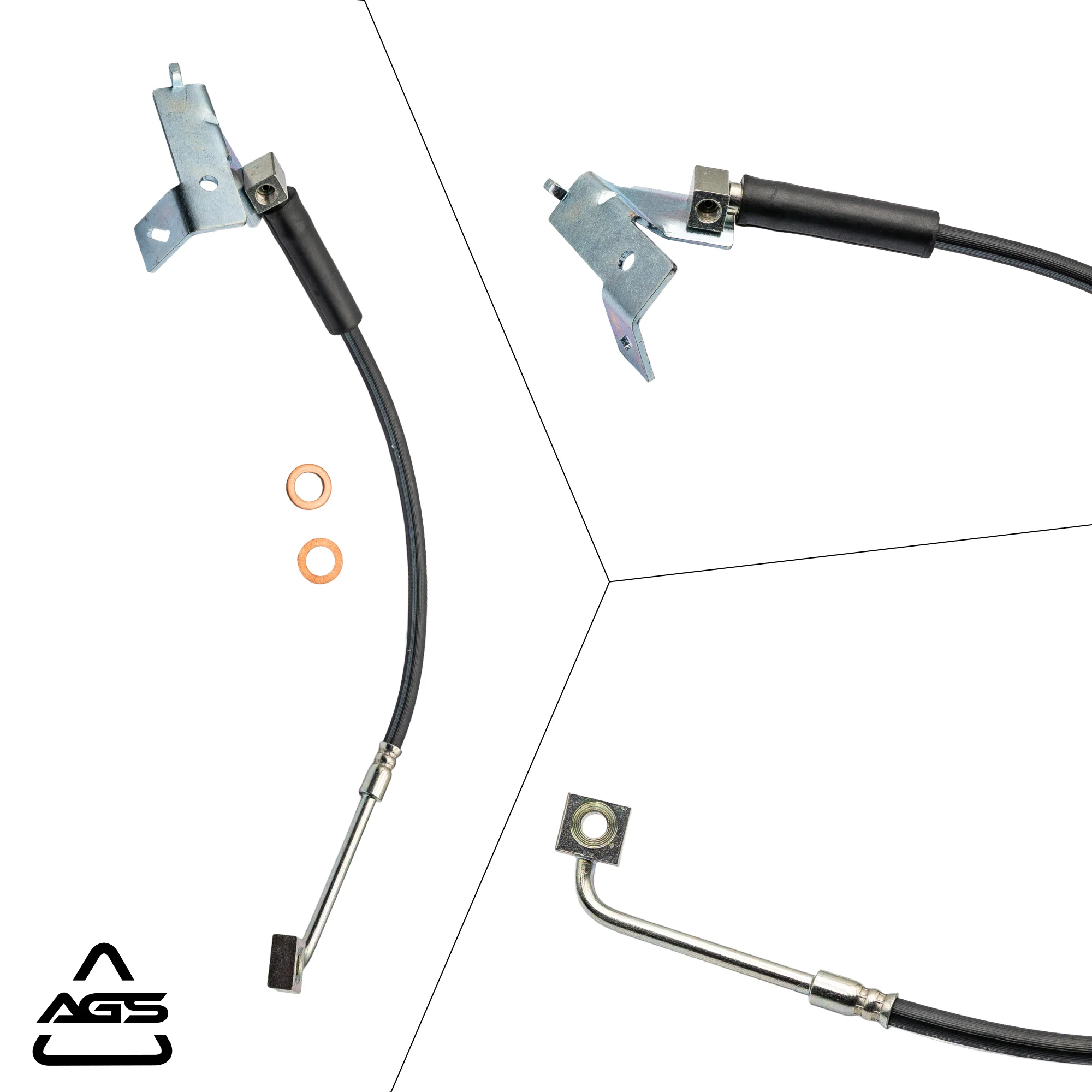 2002-2005 Dodge Ram 1500 Front Right Rubber Brake Hose | AGS-KT80280 - Image 3
