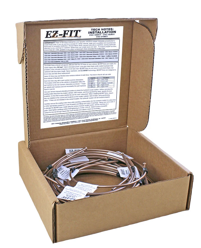 EZ-Fit NiCopp Complete Brake Line Kit – Dodge Ram 1500 2000-2001 Std Cab 78" Bed RWD - 2 Wheel ABS