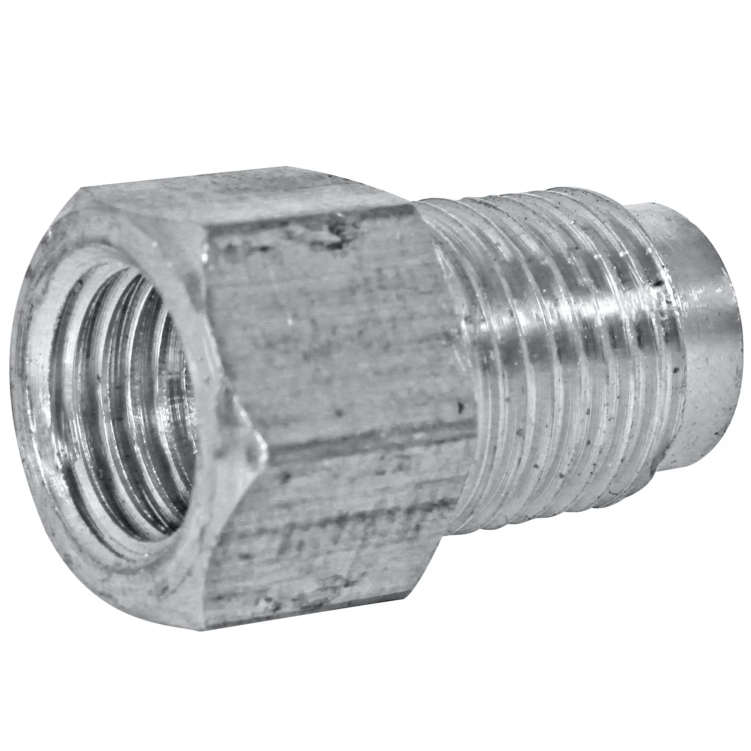 Stainless Steel Brake Line Adapter F(3/8-24 Inverted) × M(7/16-24 Inverted)