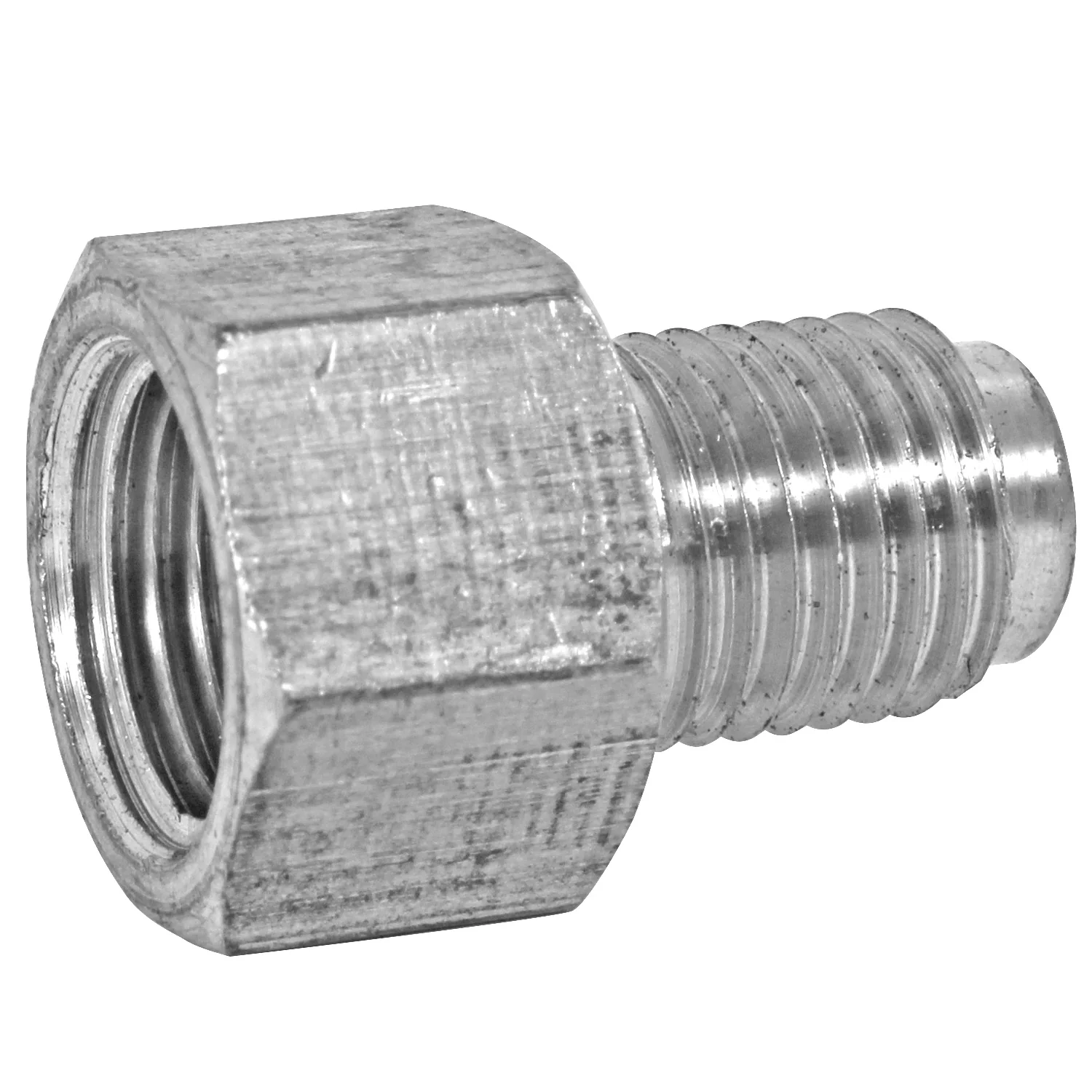 Stainless Steel Brake Line Adapter F(7/16-24 Inverted) × M(3/8-24 Inverted)