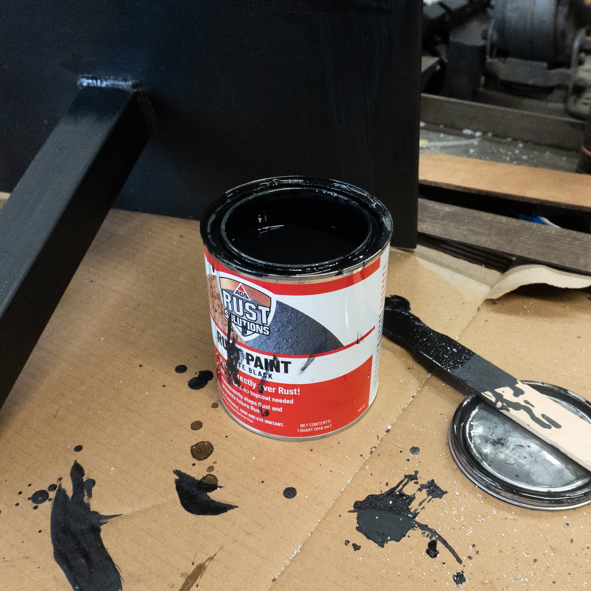 Rust Solutions Matte Black Rust Paint - Liquid - Image 5