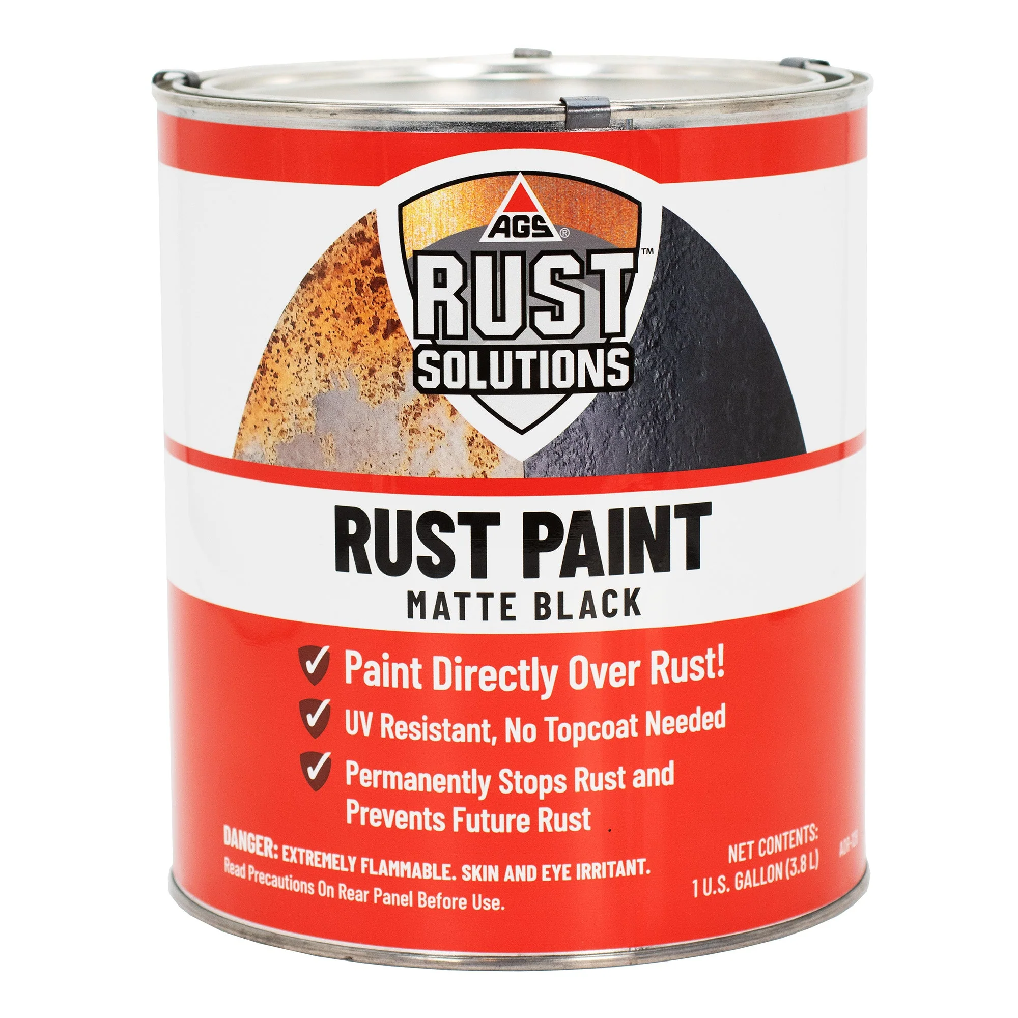 Rust Solutions Matte Black Rust Paint - Liquid - Image 9