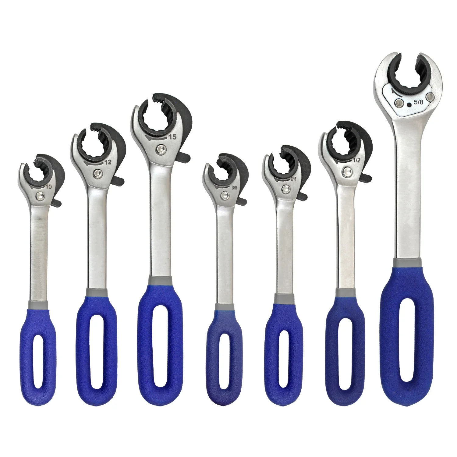 Ratcheting Line Wrench SAE & Metric Kit - Image 2