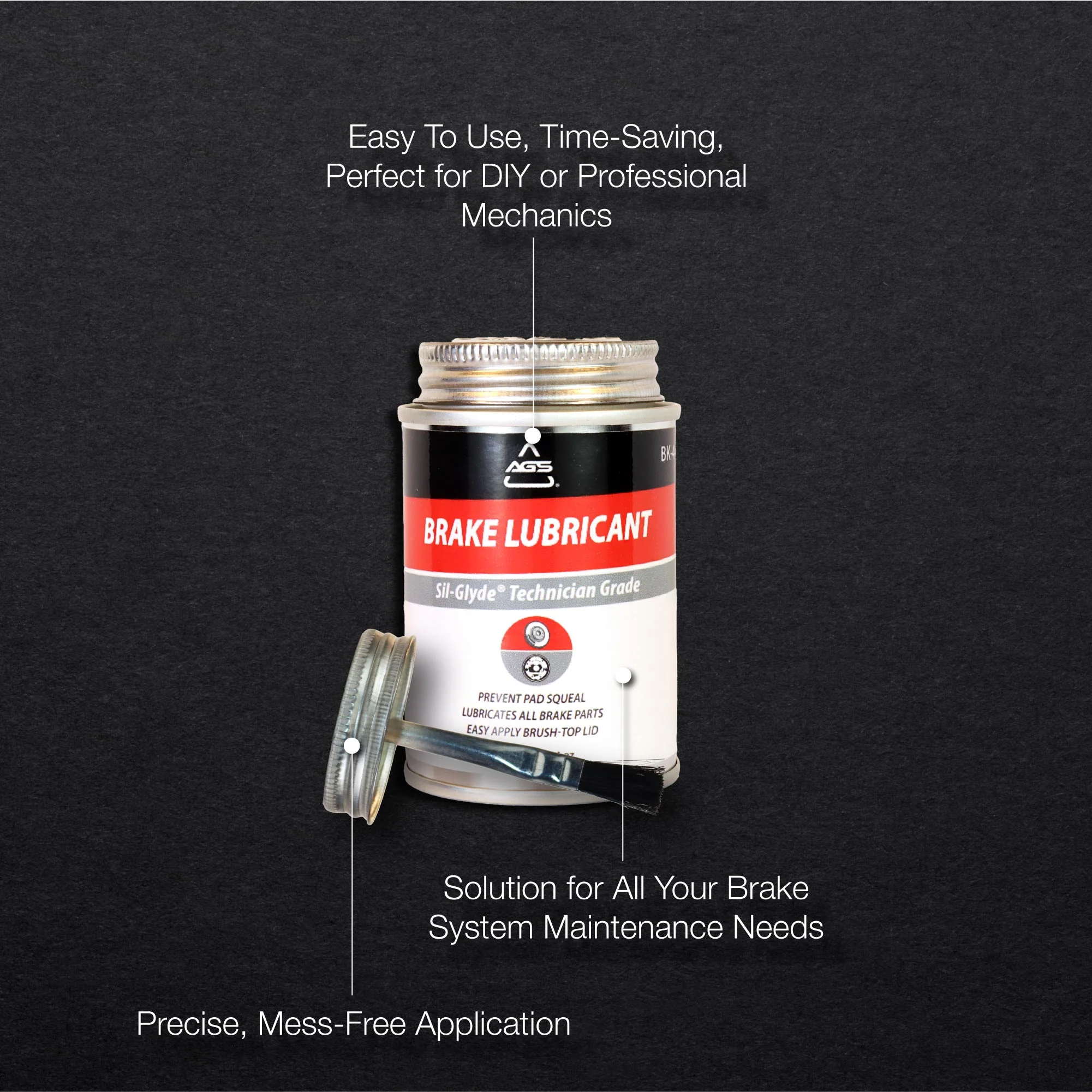 Sil-Glyde Technician Grade Brake Lubricant - Brush Top - Image 4