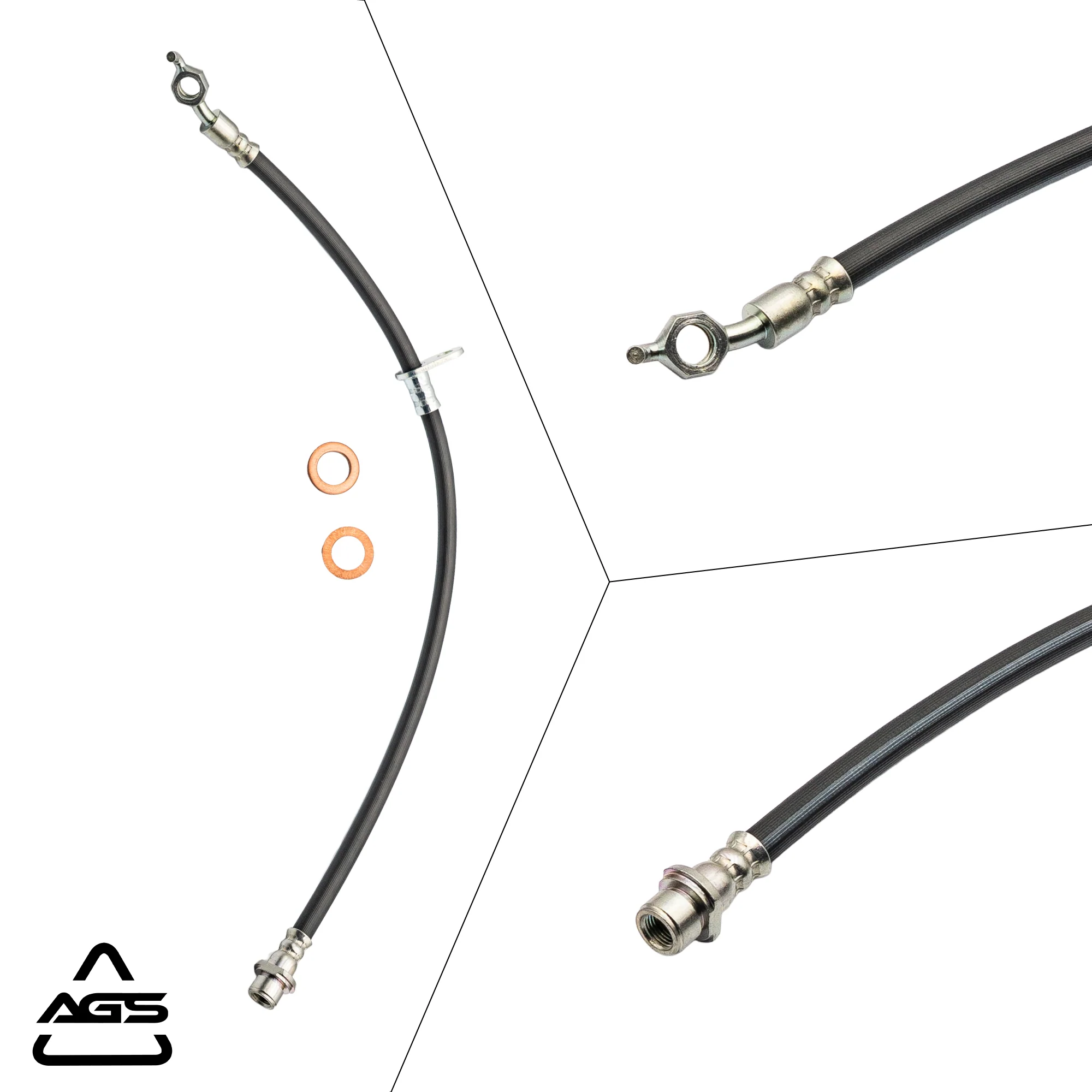 1995-2009 Toyota Hilux & Tacoma Front Right Rubber Brake Hose | AGS-KT30571 - Image 4